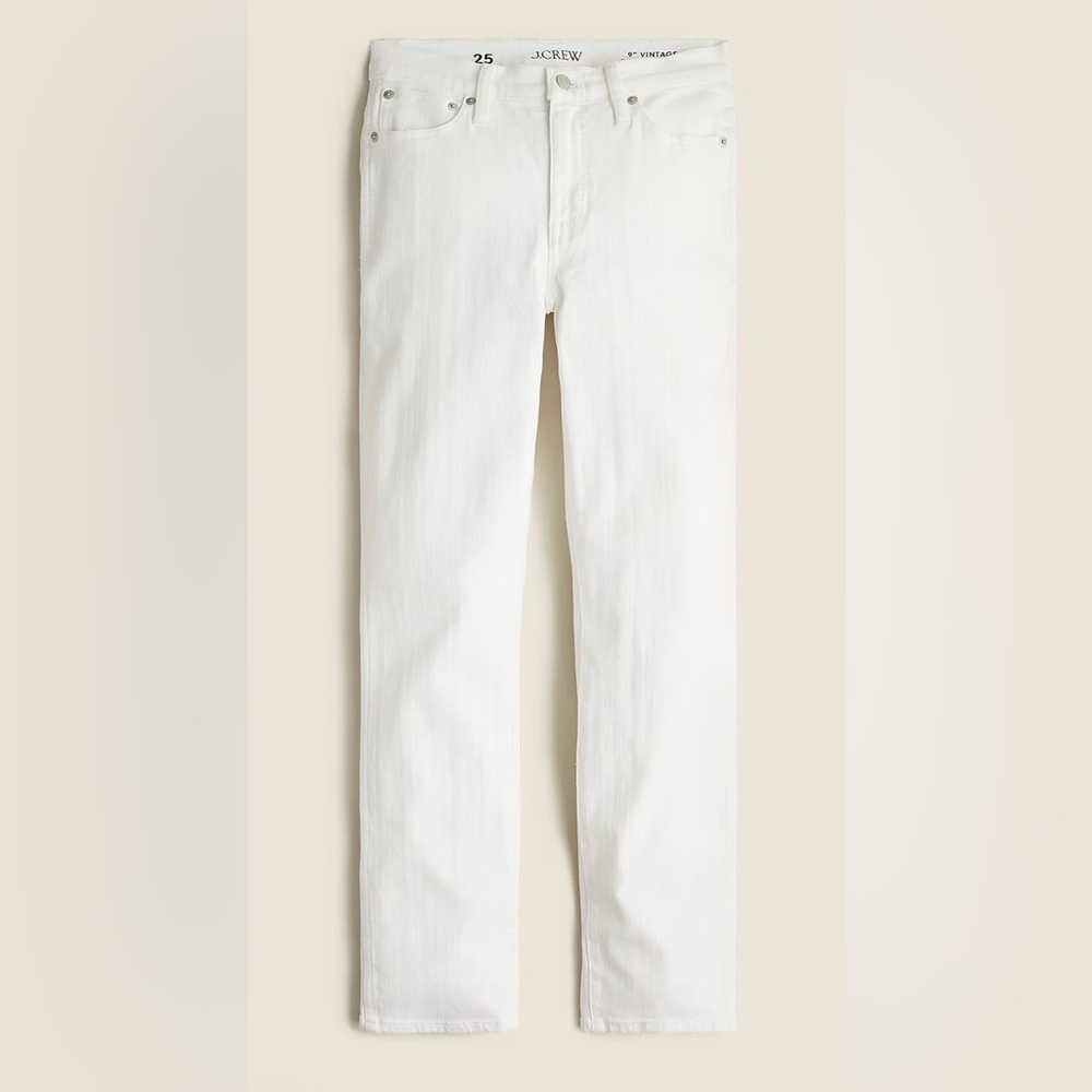 J. Crew 9" vintage slim-straight jean in white wash